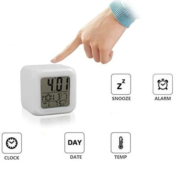 White_Personalized/Customized_Color_Changing_Led_Photo_Clock_For_Bedroom,_Table_(Multicolor)_-_Personalized_Led_Clock_-_Color_Changing_Led_Alarm_-_Custom_Clock_-_Add_Your_Own_Photo,_Logo_&_Text_|_Customizable