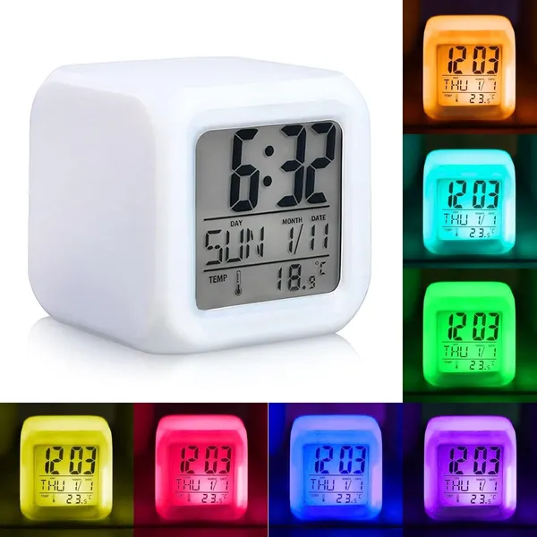 White_Personalized/Customized_Color_Changing_Led_Photo_Clock_For_Bedroom,_Table_(Multicolor)_-_Personalized_Led_Clock_-_Color_Changing_Led_Alarm_-_Custom_Clock_-_Add_Your_Own_Photo,_Logo_&_Text_|_Customizable