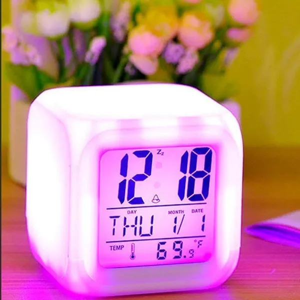 White_Personalized/Customized_Color_Changing_Led_Photo_Clock_For_Bedroom,_Table_(Multicolor)_-_Personalized_Led_Clock_-_Color_Changing_Led_Alarm_-_Custom_Clock_-_Add_Your_Own_Photo,_Logo_&_Text_|_Customizable