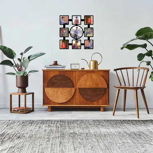 Black_Personalized_Photo_Wall_Clock_??_Custom_Mdf_Wooden_Clock_-_Design_03_|_Customizable