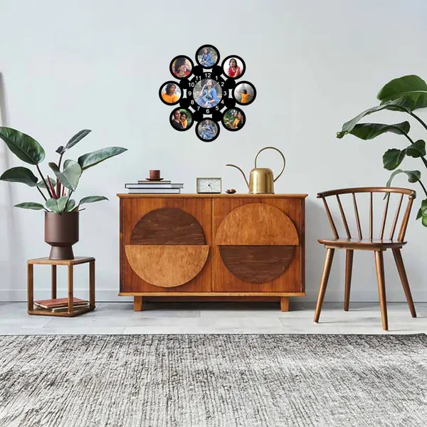 Black_Personalized_Photo_Wall_Clock_??_Custom_Mdf_Wooden_Clock_-_Design_05_|_Customizable