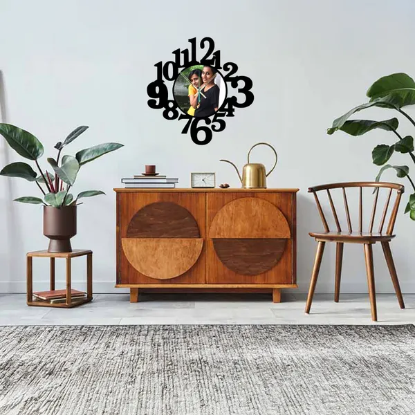 Black_Personalized_Photo_Wall_Clock_??_Custom_Mdf_Wooden_Clock_-_Design_06_|_Customizable