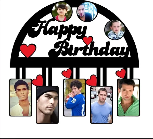 Black_Personalized_Photo_Wall_Frame_For_Birthday_|_Customizable