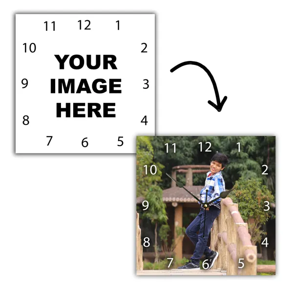 Photo_Printed_Personalized_Customized_Wooden_Analog_Wall_Clock_With_Photo_For_Anniversary_Wedding_Or_Birthday_And_Customised_Clock_Photo_Frame_For_Your_Love_(Square_Shape,_23X23_Cm)_|_Customizable