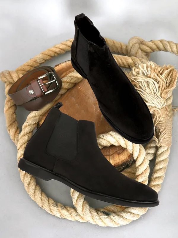 Black_Casual_Wear_Chelsea_Boat_Shoes_For_Men