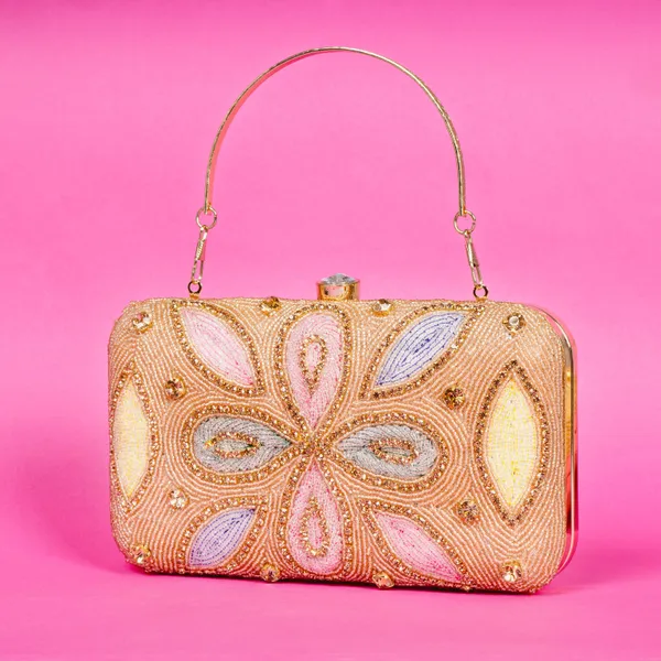 OSTY_IVIRAA_Premium_Multicolor_Hand_Zari_Embroidered_Clutch_|_Crystal_Clasp_|_Gold_Handle_&_Sling_Chain_|_Bridal_Party_Purse