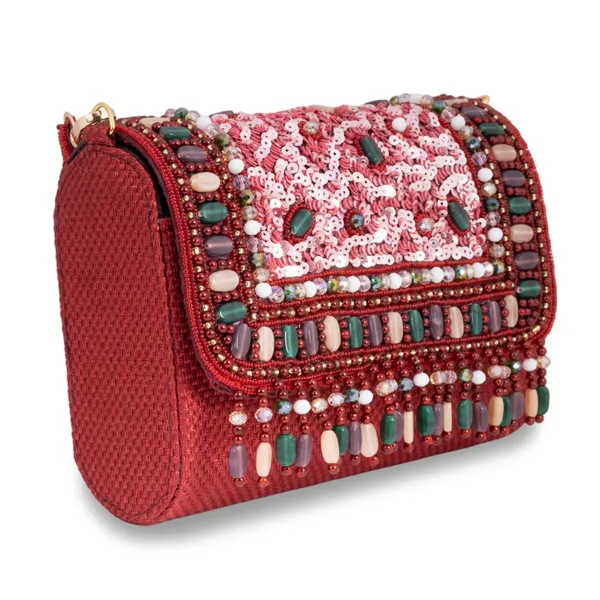 OSTY_KAHRAA_Designer_Zari_Embellished_Festive_Handbag_with_Dual_Strap_–_Handcrafted_Bridal_Sling_Bag_with_Beaded_Fringes