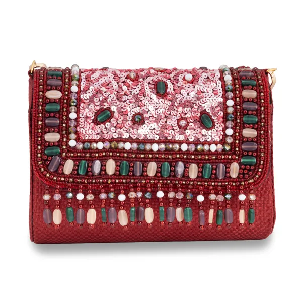 OSTY_KAHRAA_Designer_Zari_Embellished_Festive_Handbag_with_Dual_Strap_–_Handcrafted_Bridal_Sling_Bag_with_Beaded_Fringes