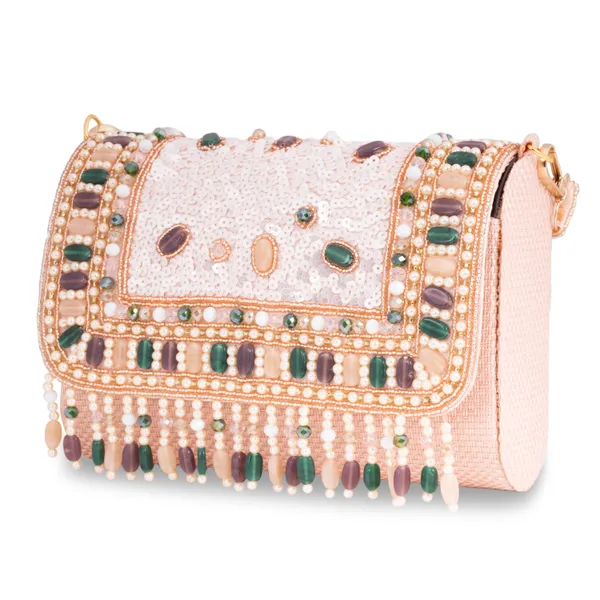 OSTY_KAHRAA_Designer_Zari_Embellished_Festive_Handbag_with_Dual_Strap_–_Handcrafted_Bridal_Sling_Bag_with_Beaded_Fringes