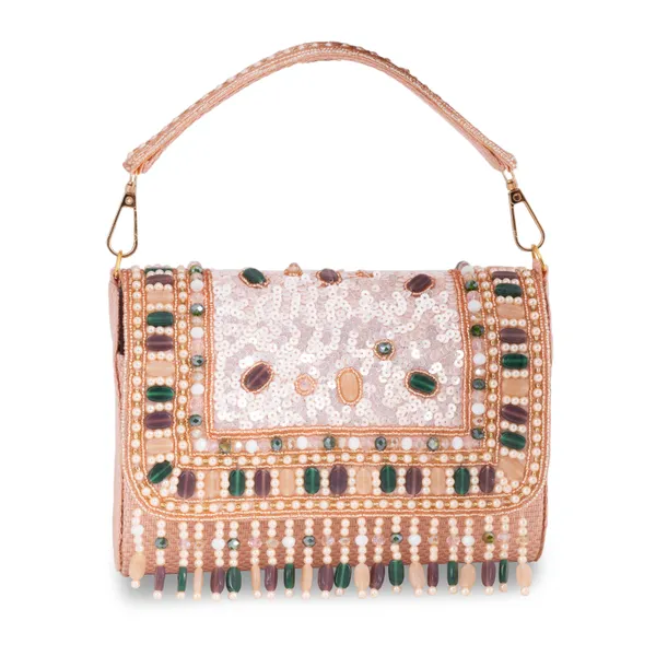 OSTY_KAHRAA_Designer_Zari_Embellished_Festive_Handbag_with_Dual_Strap_–_Handcrafted_Bridal_Sling_Bag_with_Beaded_Fringes