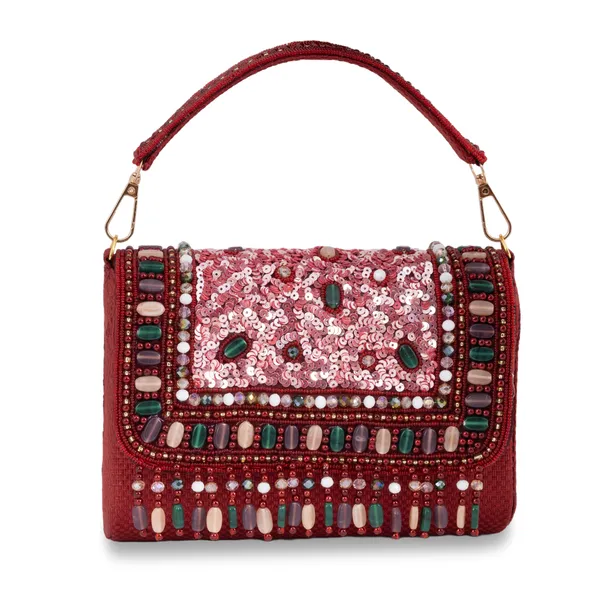 OSTY_KAHRAA_Designer_Zari_Embellished_Festive_Handbag_with_Dual_Strap_–_Handcrafted_Bridal_Sling_Bag_with_Beaded_Fringes
