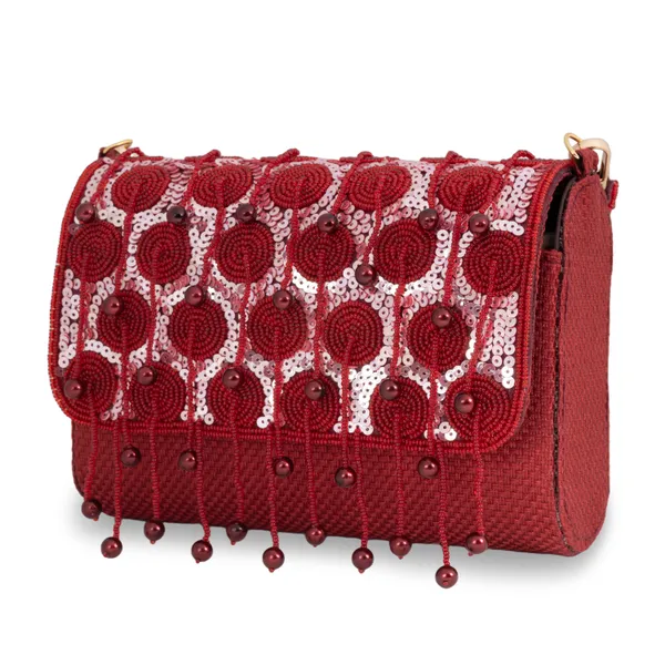 OSTY_LUMÉ_Bridal_Clutch_with_Spiral_Pearl_Zari_Work,_Sequin_Embellishment_&_Dual_Carry_Options_|_Jute_Back_Finish