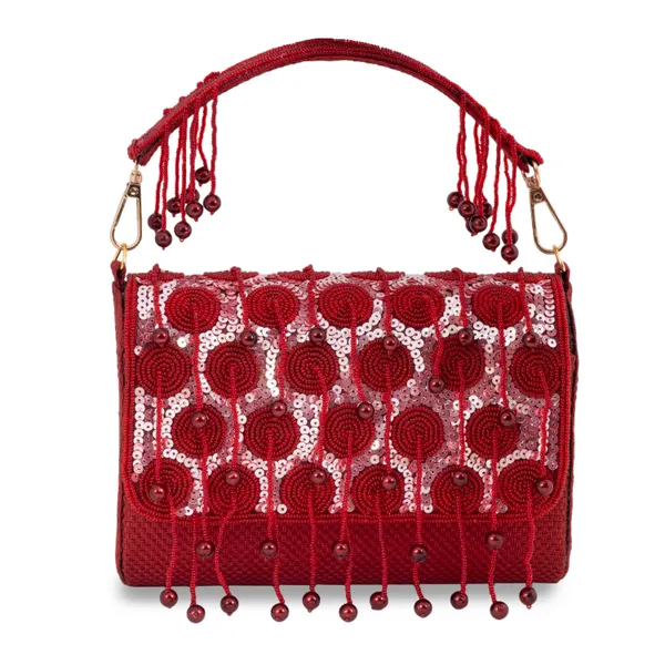 OSTY_LUMÉ_Bridal_Clutch_with_Spiral_Pearl_Zari_Work,_Sequin_Embellishment_&_Dual_Carry_Options_|_Jute_Back_Finish