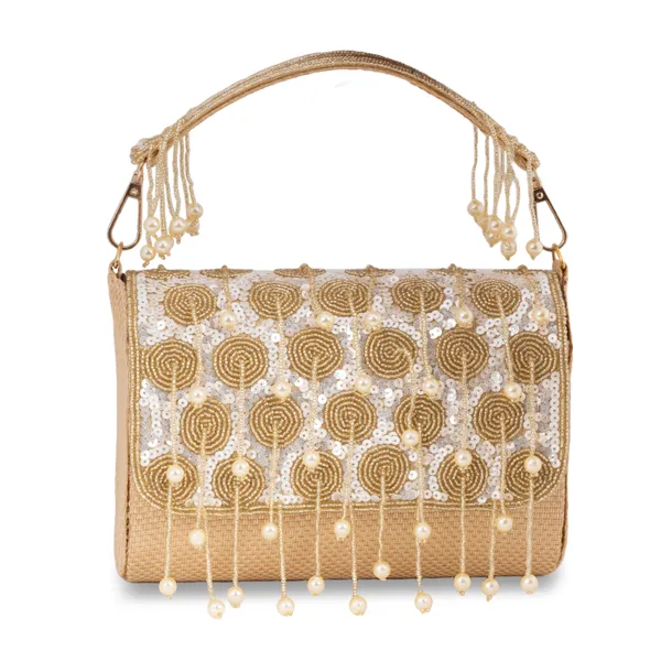 OSTY_LUMÉ_Bridal_Clutch_with_Spiral_Pearl_Zari_Work,_Sequin_Embellishment_&_Dual_Carry_Options_|_Jute_Back_Finish