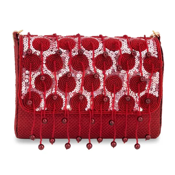 OSTY_LUMÉ_Bridal_Clutch_with_Spiral_Pearl_Zari_Work,_Sequin_Embellishment_&_Dual_Carry_Options_|_Jute_Back_Finish