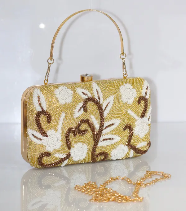 OSTY_RANAAYA_Floral_Hand_Zari_Embellished_Bridal_Clutch_with_Gold_Handle_&_Chain_–_Wedding_Party_Sling_Bag