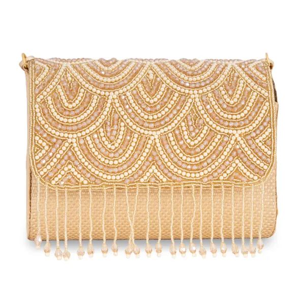 OSTY_VELMI_Bridal_Clutch_with_Pearl_Arch_Embroidery,_Beaded_Tassels_&_Dual_Handle_Option_|_Jute_Back_Finish