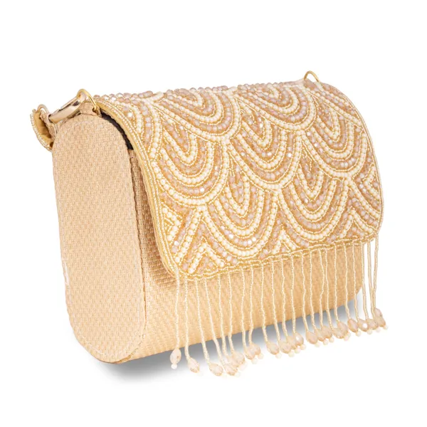 OSTY_VELMI_Bridal_Clutch_with_Pearl_Arch_Embroidery,_Beaded_Tassels_&_Dual_Handle_Option_|_Jute_Back_Finish
