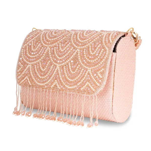 OSTY_VELMI_Bridal_Clutch_with_Pearl_Arch_Embroidery,_Beaded_Tassels_&_Dual_Handle_Option_|_Jute_Back_Finish