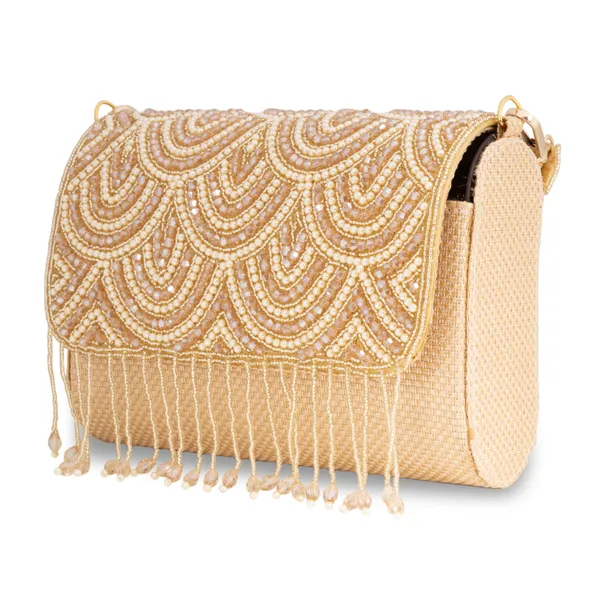OSTY_VELMI_Bridal_Clutch_with_Pearl_Arch_Embroidery,_Beaded_Tassels_&_Dual_Handle_Option_|_Jute_Back_Finish