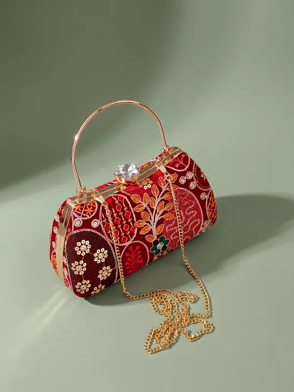 OSTY_Women’s_Premium_Lushira_Embroidered_Clutch_with_Chain_Strap_|_Bridal_&_Party_Wear_Designer_Evening_Handbag