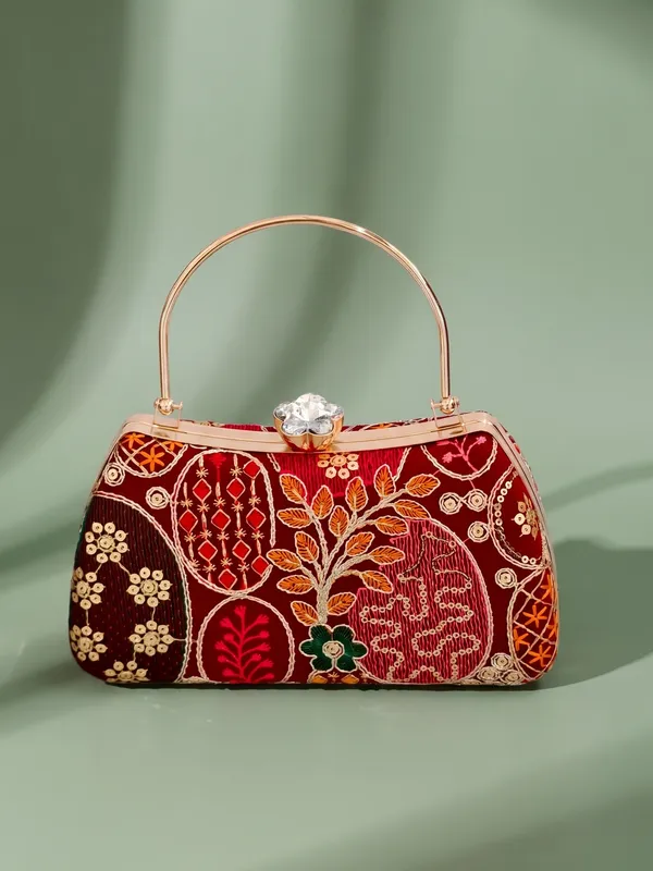 OSTY_Women’s_Premium_Lushira_Embroidered_Clutch_with_Chain_Strap_|_Bridal_&_Party_Wear_Designer_Evening_Handbag