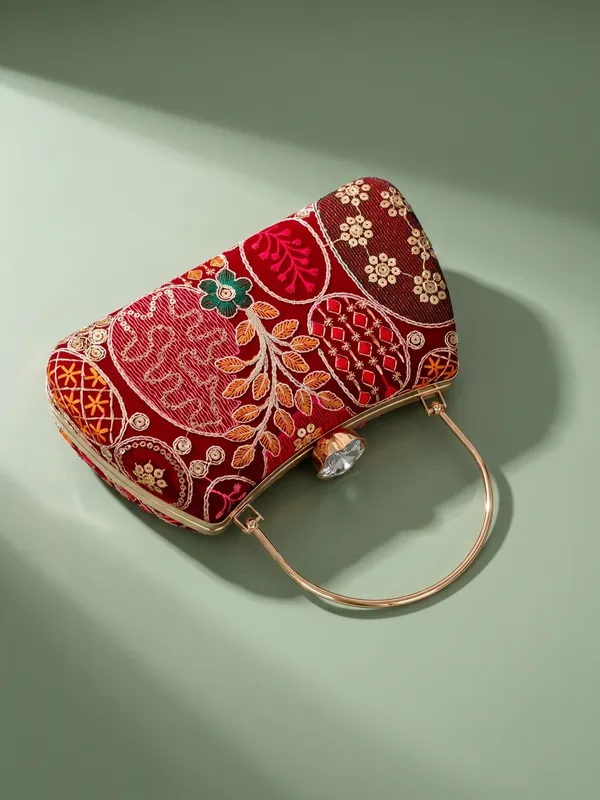 OSTY_Women’s_Premium_Lushira_Embroidered_Clutch_with_Chain_Strap_|_Bridal_&_Party_Wear_Designer_Evening_Handbag