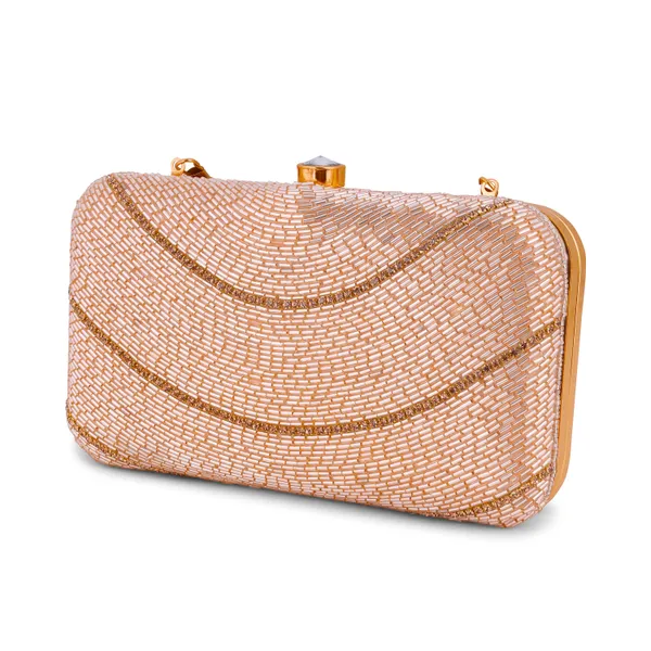OSTY_ZAYLI_Premium_Hand_Zari_Embroidered_Bridal_Clutch_with_Gold_Handle_&_Sling_Chain_|_Evening_Party_Purse