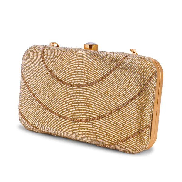 OSTY_ZAYLI_Premium_Hand_Zari_Embroidered_Bridal_Clutch_with_Gold_Handle_&_Sling_Chain_|_Evening_Party_Purse