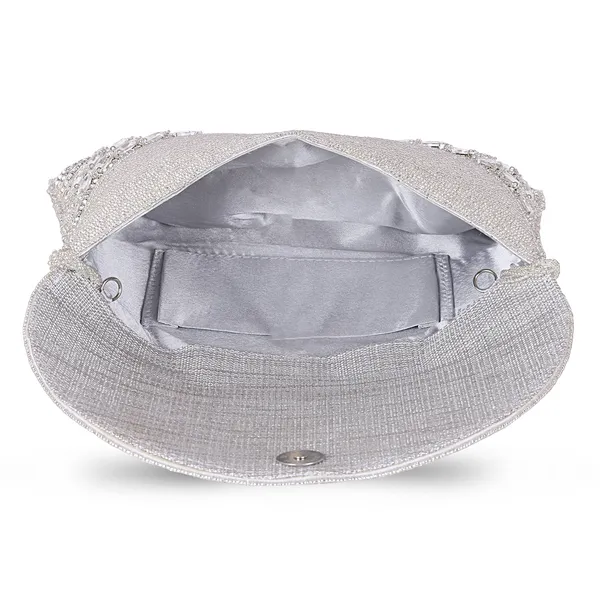 Osty_Celestia_–_Handcrafted_Silver_Zari_Clutch_with_Multicolor_Gem_Embellishment_&_Dual_Carry_Chain_for_Wedding_&_Occasion_Styling