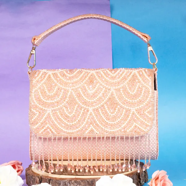 OSTY_VELMI_Bridal_Clutch_with_Pearl_Arch_Embroidery,_Beaded_Tassels_&_Dual_Handle_Option_|_Jute_Back_Finish