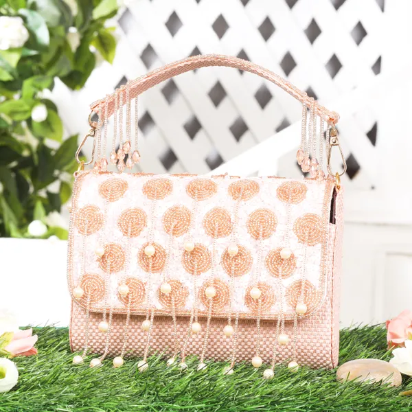 OSTY_LUMÉ_Bridal_Clutch_with_Spiral_Pearl_Zari_Work,_Sequin_Embellishment_&_Dual_Carry_Options_|_Jute_Back_Finish