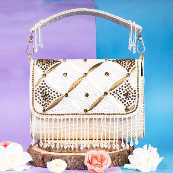 OSTY_ZAYRA_Premium_Bridal_Clutch_with_Zari_Embroidery,_Beaded_Fringe_&_Dual_Strap_|_Luxe_Golden_Clutch_with_Jute_Back