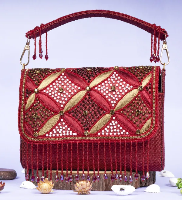 OSTY_ZAYRA_Premium_Bridal_Clutch_with_Zari_Embroidery,_Beaded_Fringe_&_Dual_Strap_|_Luxe_Golden_Clutch_with_Jute_Back