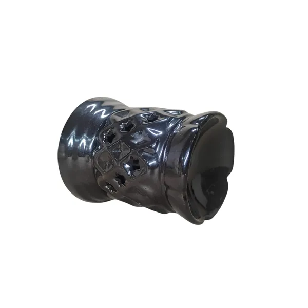 Black_Ceramic_Electric_Aroma_Diffuser_with_Star_Cut_Design_&_Lavender_Fragrance_Oil_(10ml)