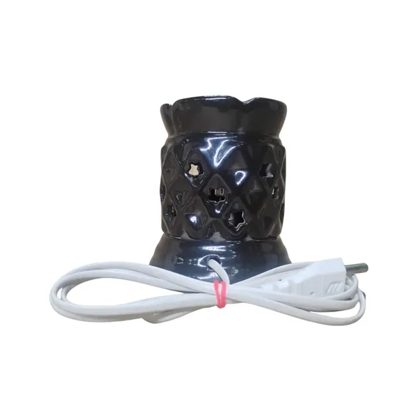 Black_Ceramic_Electric_Aroma_Diffuser_with_Star_Cut_Design_&_Lavender_Fragrance_Oil_(10ml)
