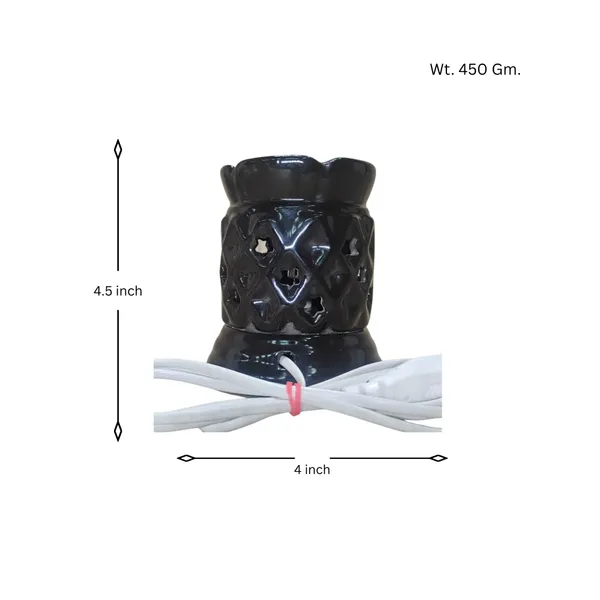 Black_Ceramic_Electric_Aroma_Diffuser_with_Star_Cut_Design_&_Lavender_Fragrance_Oil_(10ml)