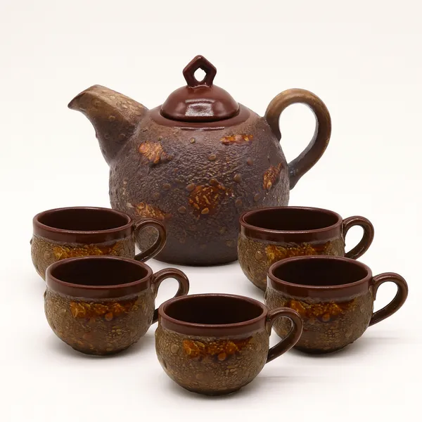 Ceramic_Serving_Kettle_Set_with_1_Kettle_(600_ml),_6_Cups_(100_ml_Each)