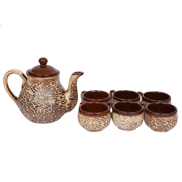 Ceramic_Serving_Kettle_Set_with_1_Kettle_(800_ml),_6_Cups_(100_ml_Each)