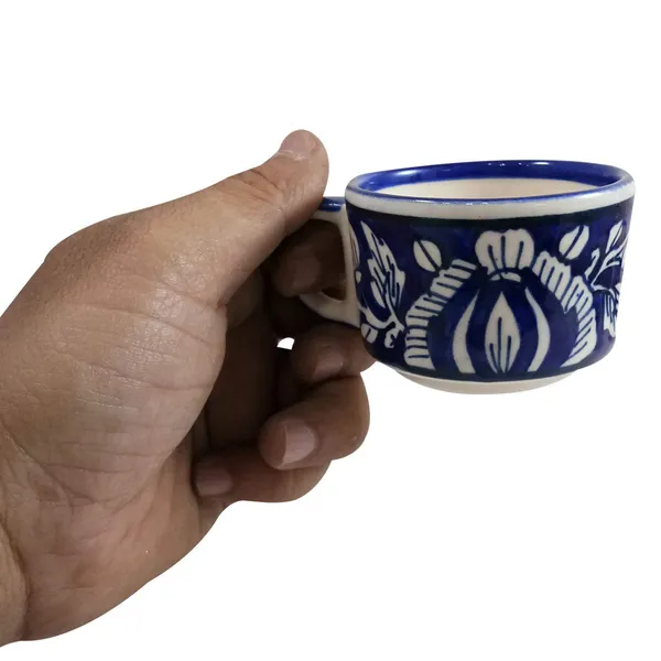 Ceramic_Tea_Cup_100_ML_Handicraft_by_Awarded_Indian_Artisan_(Blue,_2)