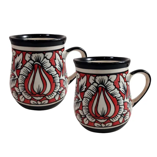 Coffee_Mug/Cup_Ceramic_Set_of_2_Handmade_|_Khurja_Pottery_|_250_ml