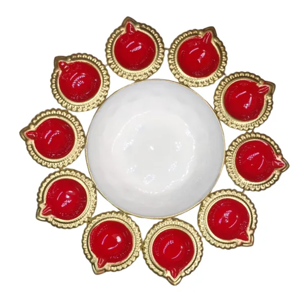 Gold_Metallic_9_Diya_Urli_with_colorful_Meena_work