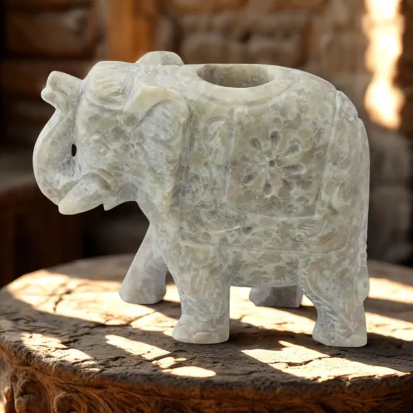 Hand_Carved_Soapstone_Elephant_Candle_Holders