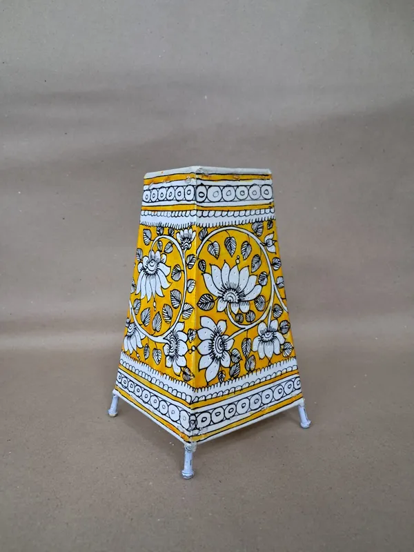 Hand_Painted_Hand_Pricked_Leather_Table_Lamp_Bedside_Lamp_(Yellow_and_White_Floral)