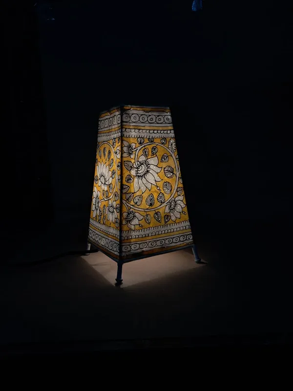 Hand_Painted_Hand_Pricked_Leather_Table_Lamp_Bedside_Lamp_(Yellow_and_White_Floral)