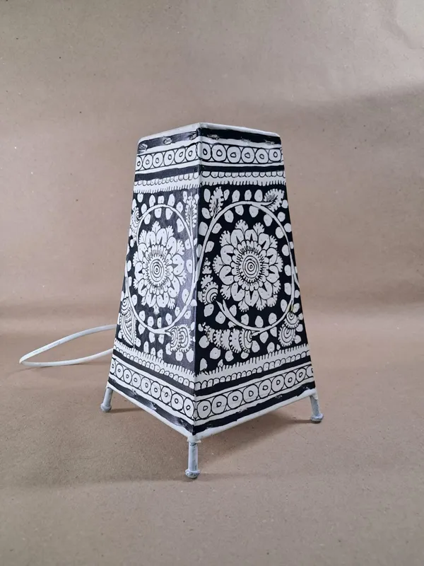 Hand_Painted_Hand_Pricked_Leather_Table_Lamp_Bedside_Lamp_(Black_and_White_Rangoli)