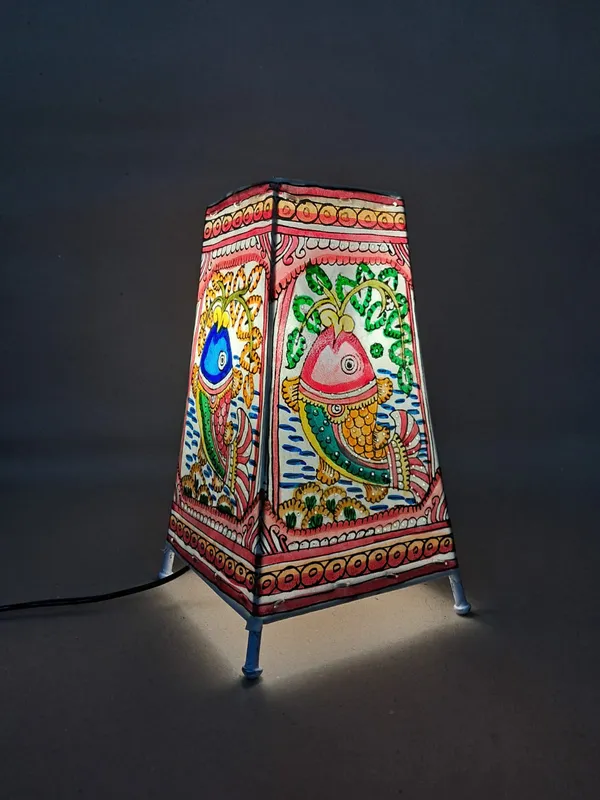 Hand_Painted_Hand_Pricked_Leather_Table_Lamp_Bedside_Lamp