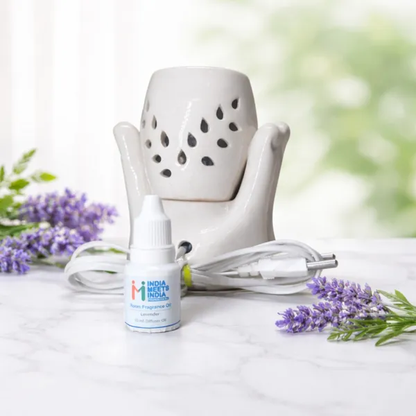 Hand_Shaped_Ceramic_Electric_Aroma_Oil_Diffuser_with_Lavender_Fragrance_Oil_(10ml)
