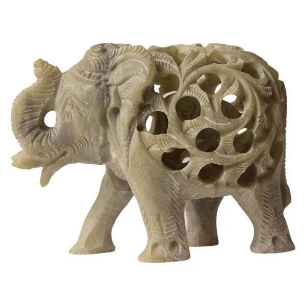 Handcrafted_Showpiece_Stone_Carving_Elephant_Baby_Inside_Mother's_Tummy