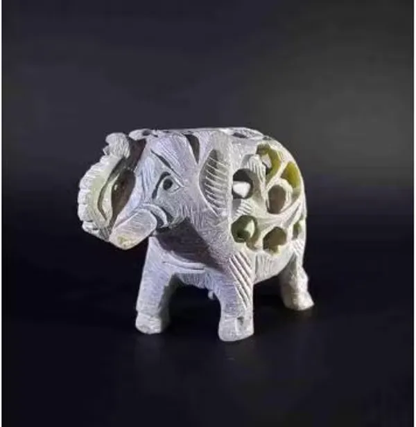 Handcrafted_Showpiece_Stone_Carving_Elephant_Baby_Inside_Mother's_Tummy